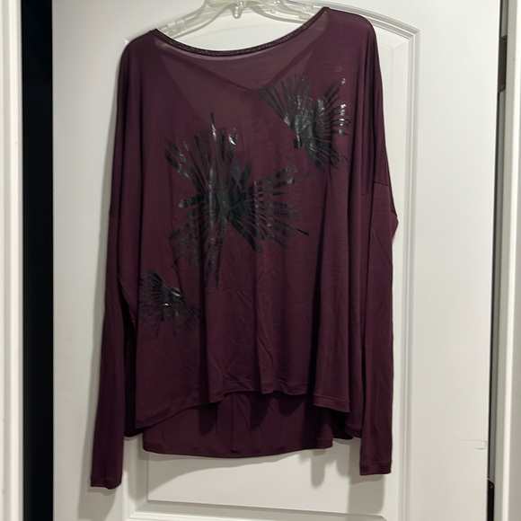 Tops - Burgundy Black Floral Top